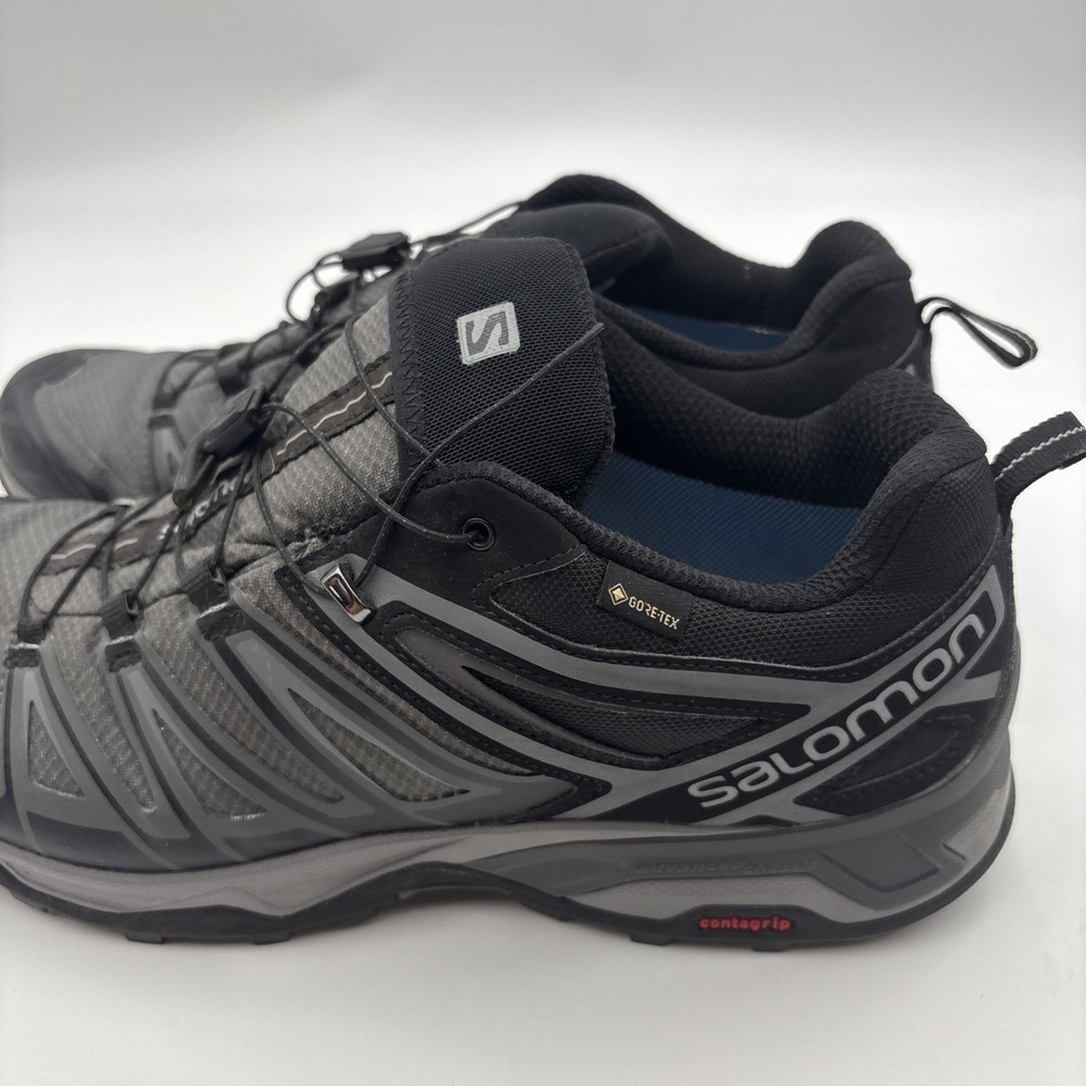 Salomon X Ultra Gortex Men's Trail Hiking Shoes Size 11 Gray & Black Sneakers - Picture 9 of 12